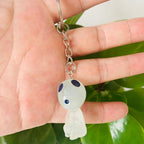 Glow in the Dark Resin Alien Keychain Quirky Green Light 16
