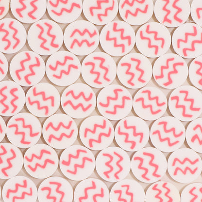 Flat Clay Beads 9mm Multicolor Twelve Constellation Zodiac 100pcs 14