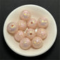 Gilded Silk Texture Star Pattern Acrylic Beads 16mm Mixed Colors 100pcs 13