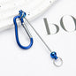 Beadable Carabiner Keychain Metal Shiny Frame Colorful Options 14