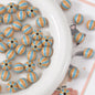 Watermelon Striped Acrylic Beads 10-12mm Round Colorful 20pcs 3