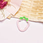 Alloy 37mm Strawberry Shaped Trigger Spring Keyrings 4pcs 7