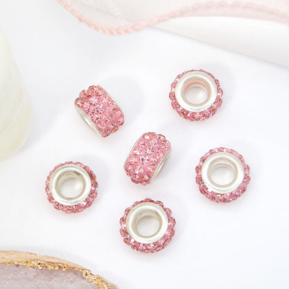 Rhinestone 3-Rows Spacer Beads 12mm Large Hole 50pcs 10