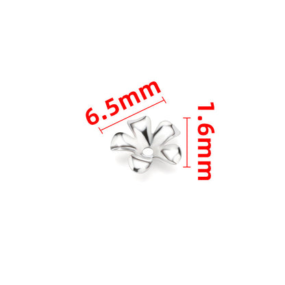Stainless Steel Flower Metal Beads Vintage Style Bead Caps 100pcs 10