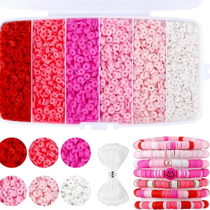 Heishi Clay Beads 6mm Multicolor Smooth Matte Polymer 1box