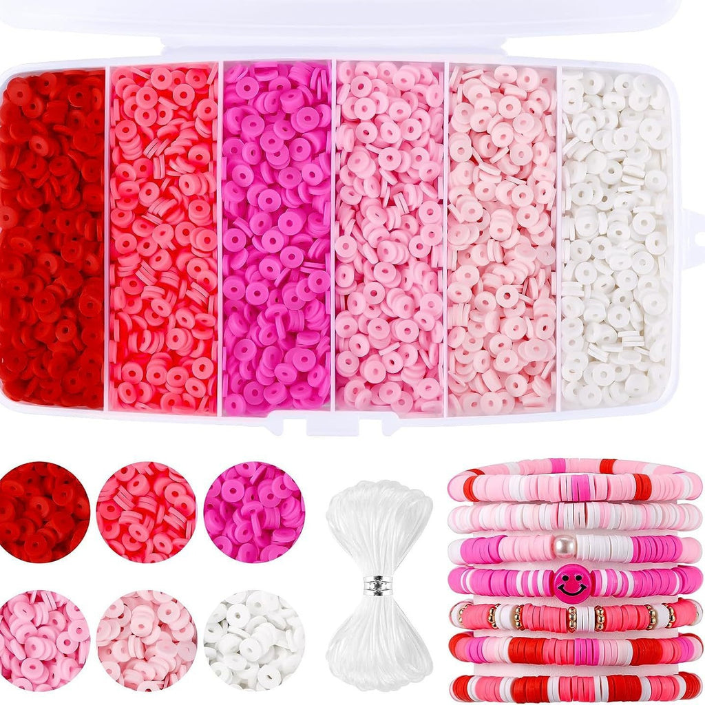 Heishi Clay Beads 6mm Multicolor Smooth Matte Polymer 1box