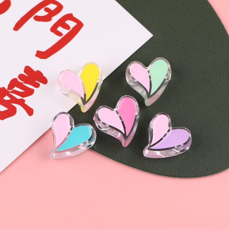 Transparent Enamel Lollipop Series Acrylic Beads 20-30mm Playful Mixed 20pcs 4