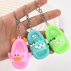Cartoon Slipper Keychain PVC Soft Adhesive Colorful 5.9cm 3