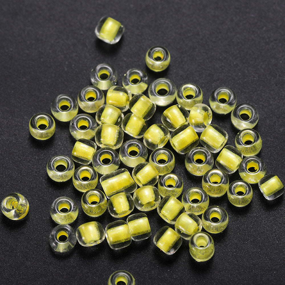 Glow In The Dark Seed Glass Beads 3mm Multicolor Stripes 1800pcs 43
