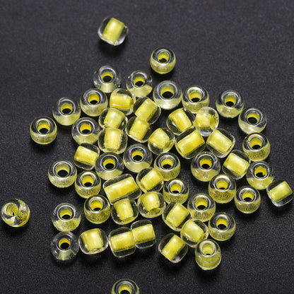 Glow In The Dark Seed Glass Beads 3mm Multicolor Stripes 1800pcs 43