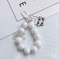 Acrylic Beaded Rabbit and Bear Keychain with Translucent Bow Charm 11