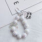 Acrylic Beaded Rabbit and Bear Keychain with Translucent Bow Charm 11