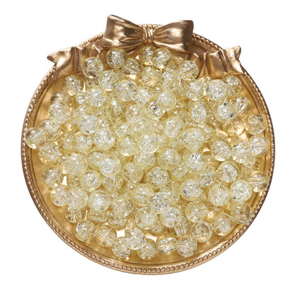 Crackle Round Glass Beads 8mm Colored Hole 1.3mm 50pcs 23