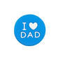 Silicone Focal Beads I Love Dad Embossed Text Solid Color 20pcs 7