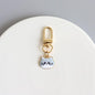 Cartoon Cat Head Keychain Zinc Alloy Enamel Gold Tone 7