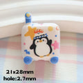 Double-Sided Printed Cartoon Square Acrylic Beads 21mm 20pcs 6