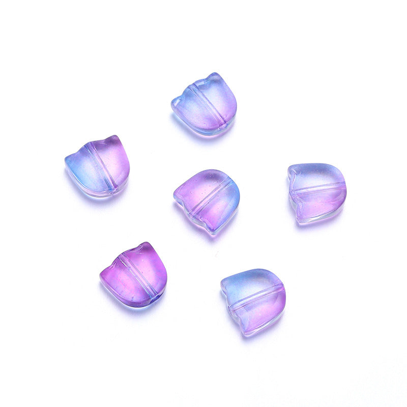 Czech Glass Beads Tulip Petals And Leaves Vintage Frosted 9mm 200pcs 12