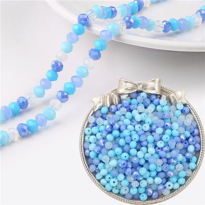 Transparent Flat Glass Beads 6mm Smooth Glossy Finish 200pcs 12