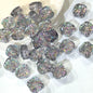 Shimmer Clover Resin Beads 12mm Iridescent Sparkle 10pcs 8