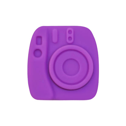 Silicone Focal Beads Camera Solid Color Embossed 20pcs 8