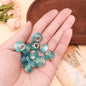 Blue Tone Resin Spacer Beads Mixed Shapes Multicolor 40pcs 26
