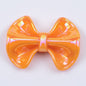Plated Fat Bow Acrylic Beads 24mm Solid Glossy Color 100pcs 11