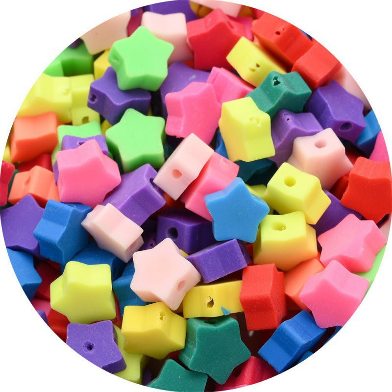 Flat Clay Beads 10mm Color Fruit Cartoon Mixed Design 1000pcs 26