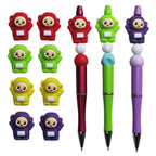 Silicone 3D Focal Beads Cartoon Baby Antenna Smiling Face Raised Antennae 20pcs