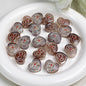 Bow Pattern Heart Resin Beads 20mm Colorful Mixed 10pcs 7