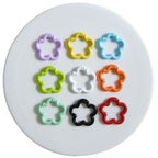 Zinc Alloy Flower Trigger Spring Key Rings 28mm 6pcs Baking Painted 2