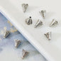 Cone Metal Beads 8mm Polished Silver Tone Tassel Bead Caps 100pcs 2