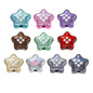 Plating Star and Heart Button Acrylic Beads 11mm Assorted Colors 50pcs 7