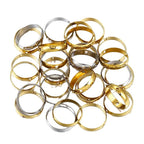 Stainless Steel Round Metal Beads Frame 10/12mm Polished Color Retaining 10pcs 5