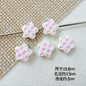 Star and Heart Metal Beads 13mm Baking Painted Houndstooth 10pcs 6