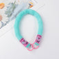 Plush Fabric Stuffed Lanyard Phone Keychain Soft Pastel Colors 2pcs 9