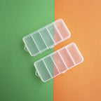 Clear Plastic Organizer Boxes Slim 5 Compartment 13cm 4pcs 3