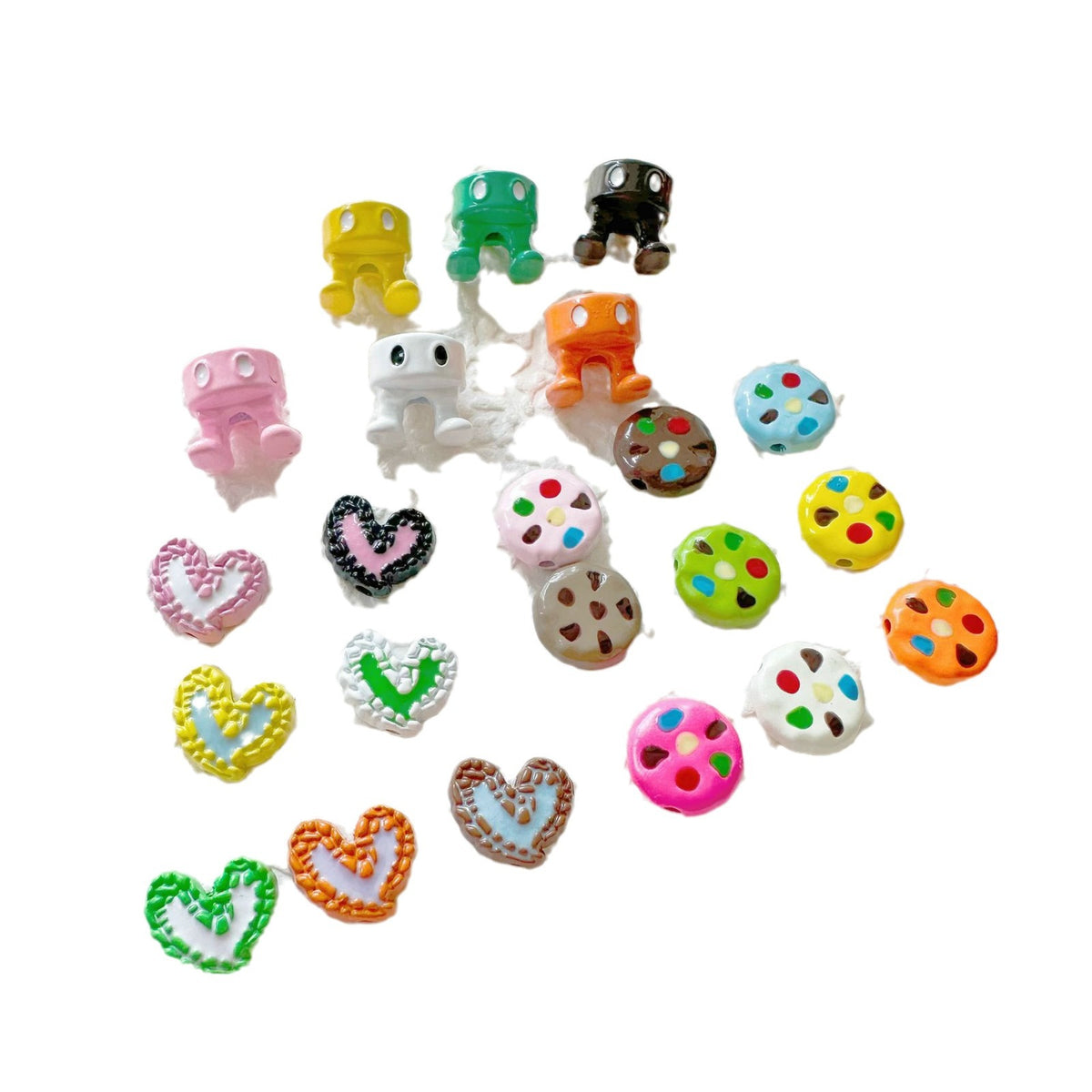 Baking Painted Series Metal Beads Colorful Glossy Alloy 20pcs 5