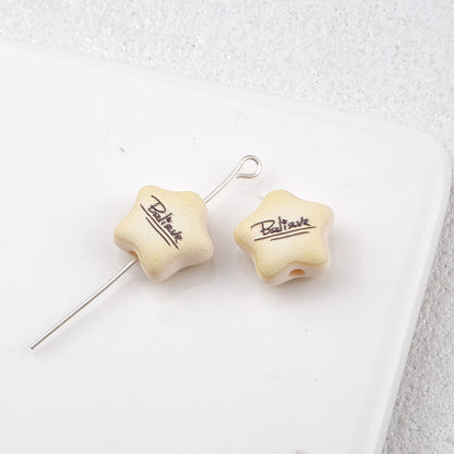 Cookie Star Acrylic Beads 14mm Assorted Colors 20pcs 8