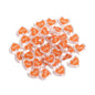 Heart Acrylic Beads 20mm White Transparent Love Horizontal Hole 20pcs 14
