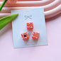 Checkered Square Acrylic Beads 12mm Hello KT Mixed Colors 20pcs 7