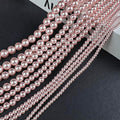 Pearl Glass Beads Round 3-12mm Cherry Pink Imitation
