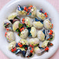 UV Plating Kitten Acrylic Beads 23mm Colorful Two Tone 5pcs 9