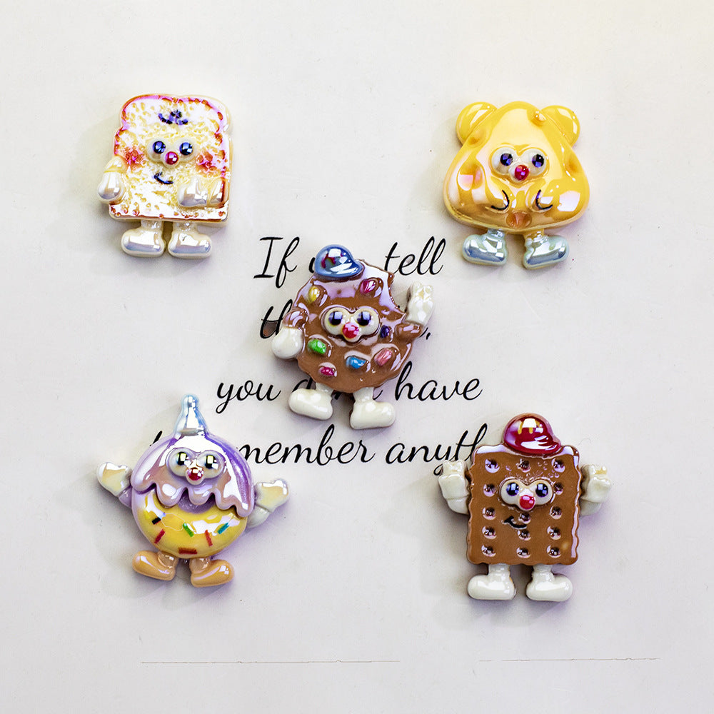 Plating Personified Food Resin Beads Glossy Mixed Colors 20pcs 3