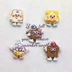 Plating Personified Food Resin Beads Glossy Mixed Colors 20pcs 3
