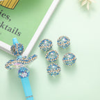 Bubblegum Oval Rhinestone Beads 16mm Chunky Acrylic 10pcs 3