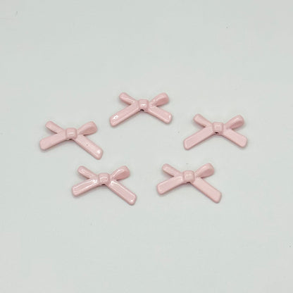 Bow Metal Beads 20mm Baking Painted Polished Alloy 50pcs 7