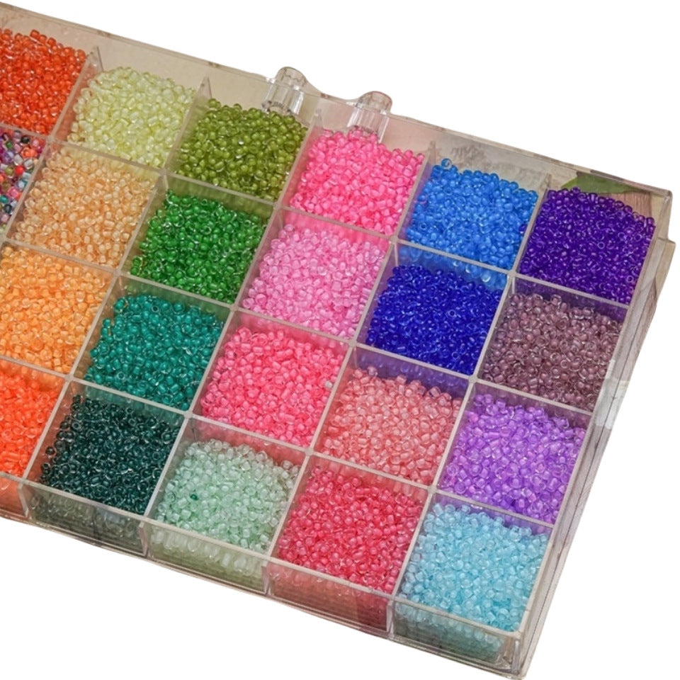 Dyed Core Seed Glass Beads 3mm Translucent Mixed Colors 5