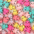 Octopus Clay Beads 10mm Colorful Polymer Cute Faces 100pcs
