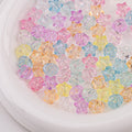 Frosted Small Star Acrylic Beads 11mm Transparent Jelly Color 50pcs