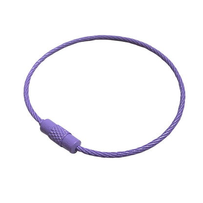Spray Painted Steel Cable Keyrings Colorful Flexible Durable 20pcs 7